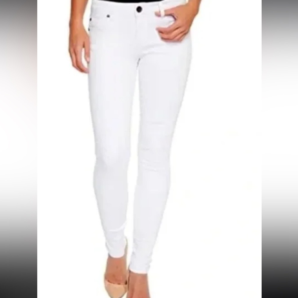 Kut White Mia Toothpick Skinny Jeans